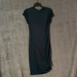 Green body con T-shirt dress